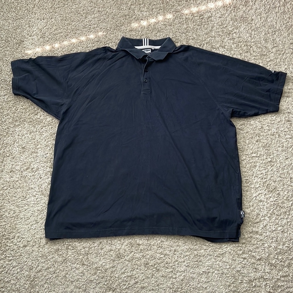 EUC Men’s Adidas ClimaLite Solid Black Short Sleeve Polo Size 2XL